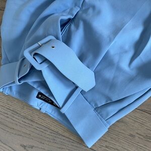 Zara Light Blue Straight Leg Pants